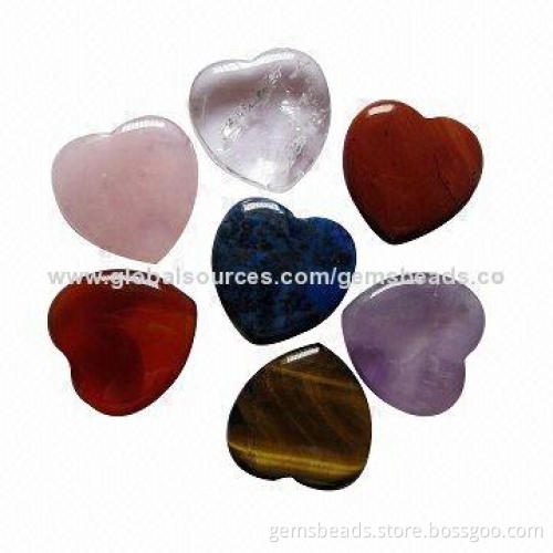 Gemstones jewelry, heart-shaped